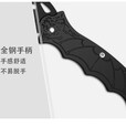 CJB户外多功能折叠小刀随身防身小刀拆箱刀家用不锈钢锋利水果刀 蝙蝠-黑色 173mm*24mm*5mm
