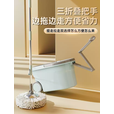 旋转拖把免手洗2025新款家用一拖净干湿两用水桶一体拖地桶杆拖布 双驱省力盘减音降噪米白色 3个90家庭选择金属篮加强杆+塑料