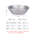 必唯（BOUNDLESS VOYAGE） 纯钛饭碗双层隔热防烫户外餐具便携露营餐碗野营汤碗300ml 深蓝色