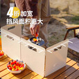 原始人（The Primitive）户外炉具挡风板加厚折叠卡式炉风板炉头灶具防风罩气炉风罩 四折折叶白挡风板【配收纳袋】