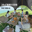 原始人（The Primitive）户外速搭天幕帐篷速开免搭建防雨防晒便携懒人新型燕尾露营野营 28㎡天幕+120轻云*2+经典卡其克米特*8