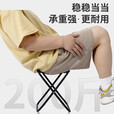 谷舰沐折叠小马扎户外加厚露营便携矮超轻口袋家用钓鱼钓椅小凳子 出游 【半折叠款】黑色大号(加粗