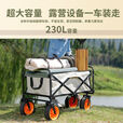 骆穂豆两层可折叠摆摊小推车露营车折叠车露营小推车推车摆地摊户外晟罔 10.1寸摆摊升降木纹桌面/坦克轮 黑色【双层900D牛津布】