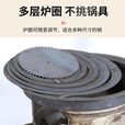 新款加厚柴火炉灶便携柴煤户外两用轮毂钢圈农村柴火灶台地锅直销 45型特厚轮廓柴火炉-无礼包