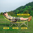 挪客躺椅户外折叠椅折叠床聚拢式海狗躺椅高承重可调靠背扶手椅子 升级黑灰色躺椅*2【4档调节】