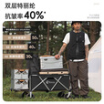 北欢户外露营推车聚拢型营地拖车野营餐拉车F12铝合金 420L 卡其pro尾部扩容-铝合金车架