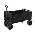 云伴户外露营折叠便携小推车野餐摆摊可折叠手推营地拖车拉杆桌板车 坦克8寸黑色-加强双刹17cm万向轮