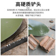 6411工厂205铲子锹碳钢淬火木柄小锹多功能露营户外铁锹车用钓鱼 Q205工兵铲+帆布铲套