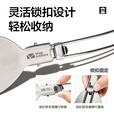 牧高笛（MOBIGARDEN）饭勺 户外露营餐具轻量铝合金可折叠饭勺 NX21666015 玄铁灰