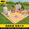 探险者野餐垫沙滩垫爬行垫可机洗垫子户外帐篷垫子加厚防潮垫午休垫 橘黄牛津布野餐垫2*2m