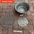 京濮飞铸铁火盆烤火炉烧烤便携式取暖神器老式木炭炉户外室内家用 单独大号烤网