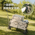 挪客Naturehike露营车户外露营野营刹车款四向折叠小推车摆摊车快递车 烟灰/Mini 140L