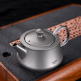 Ti artisan钛工匠纯钛泡茶壶户外便携式旅行钛茶具套装礼盒煮茶烧水壶泡茶器 纯钛泡茶壶套装礼盒【磨砂款】