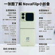华为手机华为 折叠屏novaflip 轻薄可靠 鸿蒙AI趣玩 后置5000万悬停自拍 翻盖手机 512GB 向新绿 6期免息0首付+【赠:猫牙蓝牙耳机】