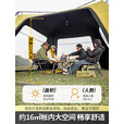 北山狼黑胶速开免搭建穹顶天幕帐篷户外露营装备超大空间防晒遮阳 芥末黄-拉链围布【2片装】