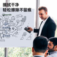 得力（deli）H型支架式双面白板 上下升降可移动可翻转可磁性吸附 办公会议家用儿童教学书写白板写字板画板  磨砂磁性板擦（50*125*25mm）