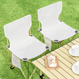 梵昇昱户外折叠桌折叠椅 露营装备套装 加粗蛋卷桌野外野餐野营一桌四椅 流沙金长桌【加粗加厚】+35*35白色椅子4把