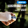 煦凛德国品牌水袋户外便携运动软水壶徒步骑行折叠水袋马拉松跑步越野 白色150ml