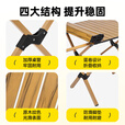 Aoran户外桌椅折叠桌子蛋卷桌便携式露营套装合金桌露营野餐夜市摆摊桌 加大号碳钢蛋卷桌+卡其大号椅*6