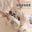 山头林村干湿分离洗澡包洗漱包女大容量健身游泳包2025新款浴兜手提袋防水 【米色升级款】带鞋仓