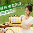 智宙野餐垫户外垫子草地垫加厚防潮垫户外地垫沙滩垫露营装备野 【升级加厚】小黄格(2m*2m)