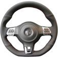 翼车夫大众6代GTI尚酷速腾GLI途观宝来polo迈腾高尔夫7专用手缝方向盘套 途铠/凌度打孔黑线