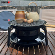 投狸（TOULIX）户外烧烤炉家用围炉煮茶烤架可折叠便携式露营碳烤炉炭炉子 加厚圆形烤炉+收纳包+烤网+密网+