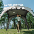 挪客云界自立速开天幕帐篷钛黑胶拉链款秋冬户外露营防风穹顶遮阳棚 拉链款套餐B