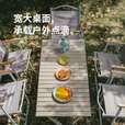 Naturehike挪客蛋卷桌户外露营桌子野外折叠桌野餐桌便携野营装备卡其拼色/L