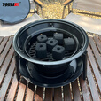 投狸（TOULIX）户外烧烤炉家用围炉煮茶烤架可折叠便携式露营碳烤炉炭炉子 加厚圆形烤炉+收纳包+烤网+密网+