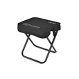 野徒者户外折叠凳子露营便携式小马扎折叠椅排队手包钓鱼椅子野餐用品 雅致黑【大号】 出口品质