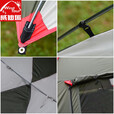 威迪瑞（Wind Tour） 户外帐篷野营车尾帐自驾游烧烤3-4人车顶防雨遮阳凉棚沙滩天幕 军绿米白玻杆+挡风遮阳布2*3.5M
