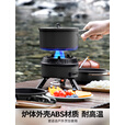 北山狼 户外卡式炉电气两用一体机露营折叠卡式炉防爆便捷式 炉具套装 黑色T3：炉+1.8L煮锅+煎锅+炒锅