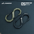 山趣（ShineTrip）户外05系列战术S型挂扣轻巧便捷多功能露营不锈钢挂扣配件 中号风隐绿*2个装(5.4*2.5cm)