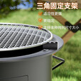 智宙便携多功能柴火炉户外烧烤煮茶取暖农村家用烧木炭炉灶 主图款 加厚提桶炉/不带烤网