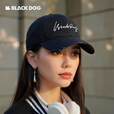 black dog黑狗刺绣帽子百搭鸭舌帽棒球帽遮阳帽户外徒步男女通用 夜幕黑