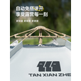 探险者（TAN XIAN ZHE）帐篷户外露营防雨过夜3人-4人天幕帐篷黑胶遮阳速开帐篷 【5-8人黑胶帐篷+天幕】+防潮垫