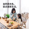 Naturehike挪客户外折叠蛋卷桌实木折叠桌野外露营野营野餐摆摊桌子夜市餐厅 榉木/原木色/大号