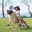 Naturehike挪客星月聚拢式月亮椅户外露营野餐便携折叠椅钓鱼懒人导游椅凳子 黑色/L