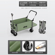 JEEP露营推车折叠野营手推车儿童可躺旅行车野餐推车摆摊地摊大号 石竹绿【推拉一体 升级大容量】