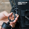 山趣（ShineTrip）户外05系列战术S型挂扣轻巧便捷多功能露营不锈钢挂扣配件 中号风隐绿*2个装(5.4*2.5cm)