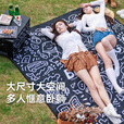 black dog超声波野餐布垫户外加厚防潮垫公园便携地垫2*2m 疯狂梦想家（皎月白）