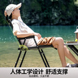北山狼 户外折叠椅便携式加厚海绵克米特椅加高露营椅子 【升级特斯林面料】大号竹灰色-加高款