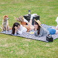 black dog超声波野餐布垫户外加厚防潮垫公园便携地垫2*2m 疯狂梦想家（皎月白）