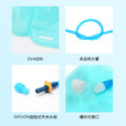 OIMG户外运动饮水袋便携随身越野登山徒步软装水袋可折叠带吸管大容量 透明蓝2L 户外便携随身水袋