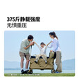 牧高笛云际折叠露营推车聚拢款户外大容量带刹车带娃可躺手推车拉车 细沙黄 150L 【聚拢宽轮刹车】