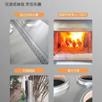 炊火匠新型无烟猛火柴火灶家用商用烧木柴室内户外农村不锈钢大锅台定制 柴气两用-左灶右气 60cm灶+燃气