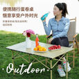 户外便携式露营桌子野餐桌椅套装野营用品装备户外折叠桌蛋卷桌 【小方桌50cm】黑色加厚桌管