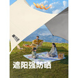 探险者天幕户外露营超大防晒防风防水银胶遮阳棚穹顶沙滩天幕野餐 15㎡米白色银胶天幕（4-8人）