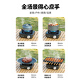 嘻由分体式卡式炉锅具三件套卡磁炉厨房套装全套带锅户外露营全套装备 分体炉+30L收纳包+316烤盘 【液态灰3+1稳压分体炉】
